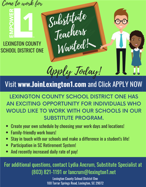  Apply to be a Substitute Teacher